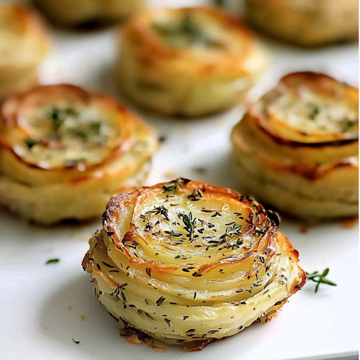 Garlic Herb Muffin Pan Potato Galette