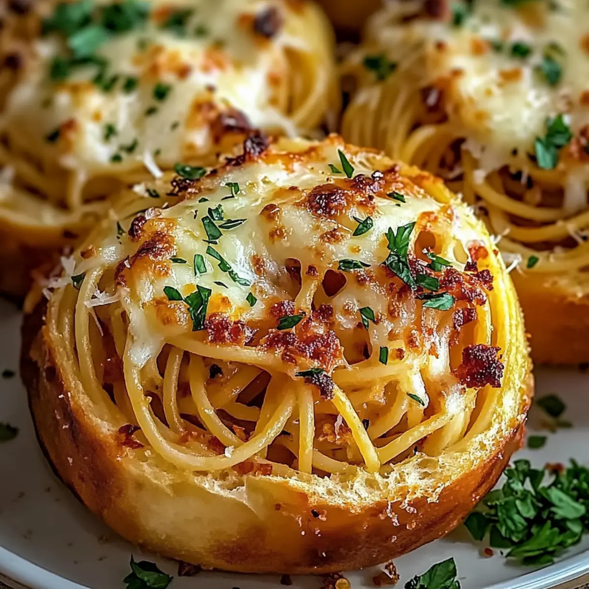 Spaghetti Garlic Bread