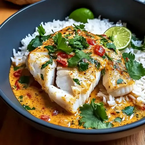 Coconut Lime Fish Curry with Jasmine Rice