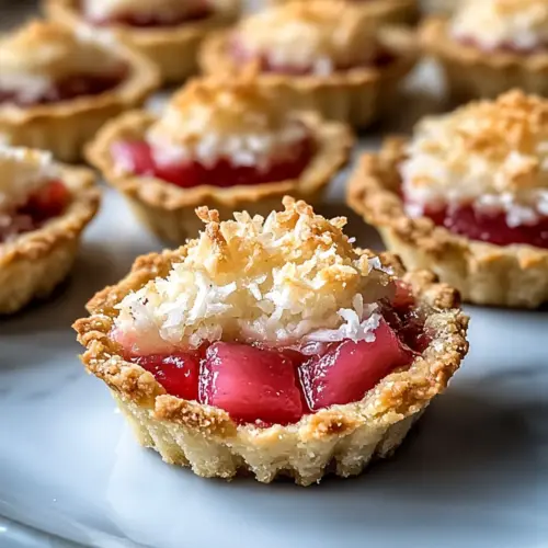Rhubarb Coconut Macaroon Tarts