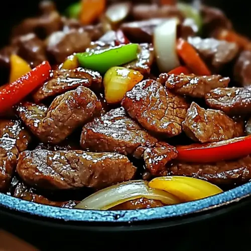 Sizzling Chinese Pepper Steak with Onions