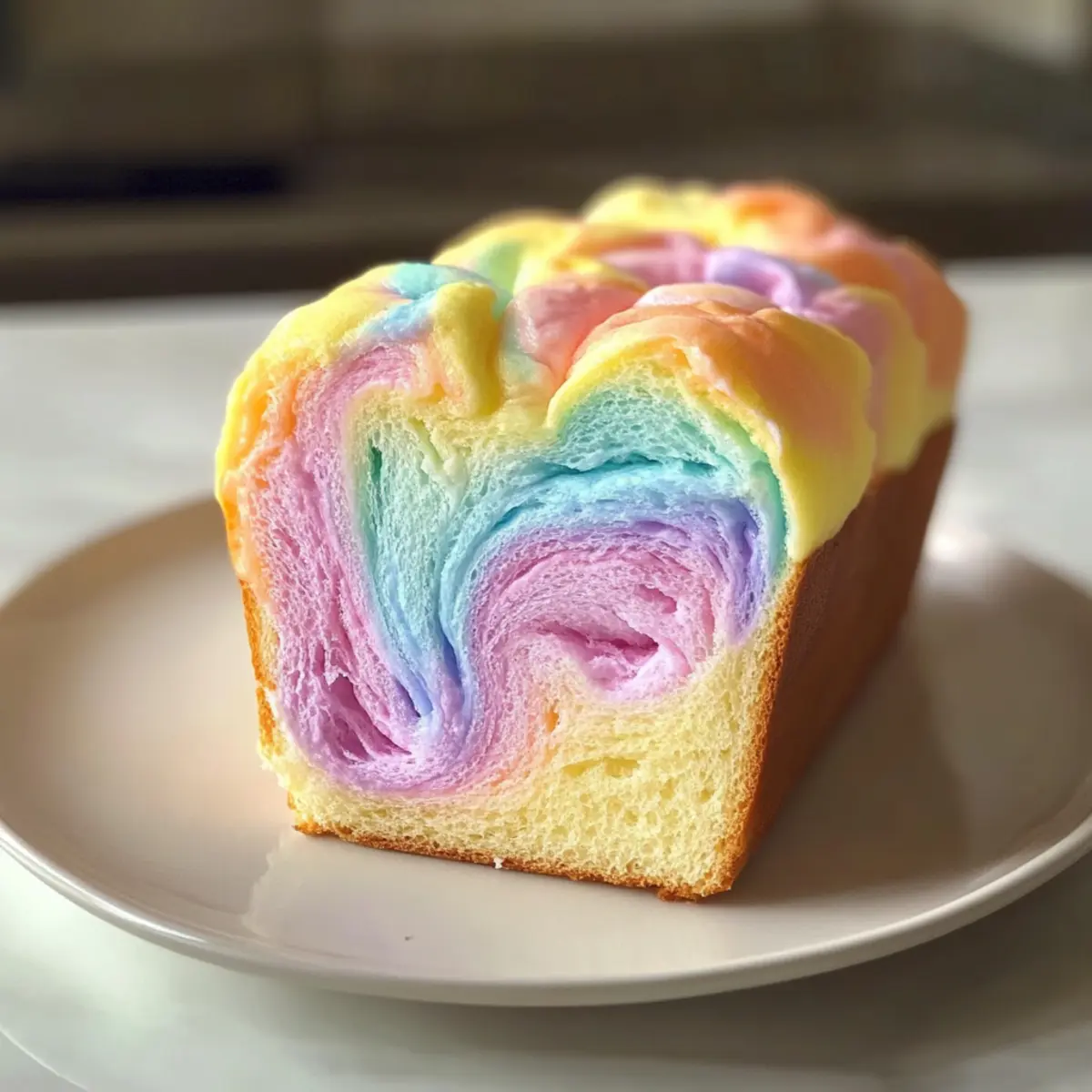 Cloud Bread Recipe Pastel Swirl Loaf