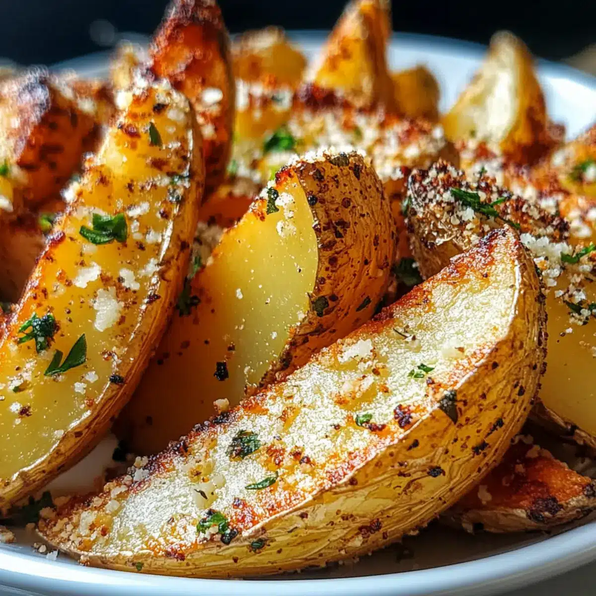 Baked Garlic Parmesan Potato Wedges