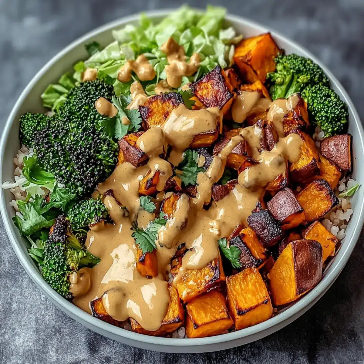 Thai Peanut Sweet Potato Buddha Bowl