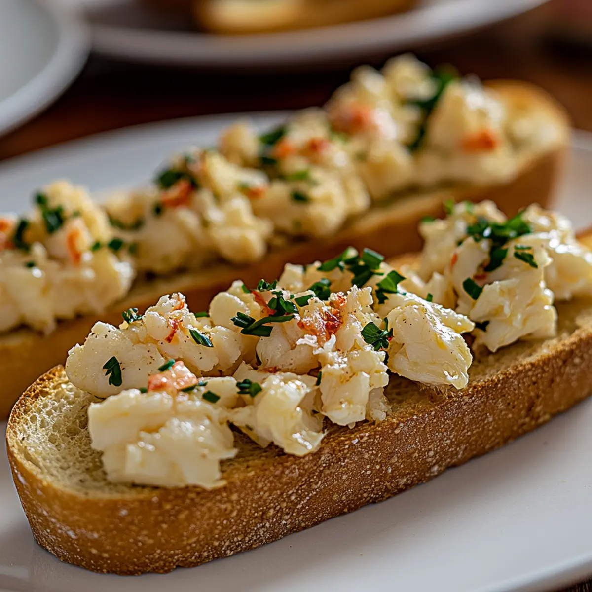 Garlic Butter Crab Toasts