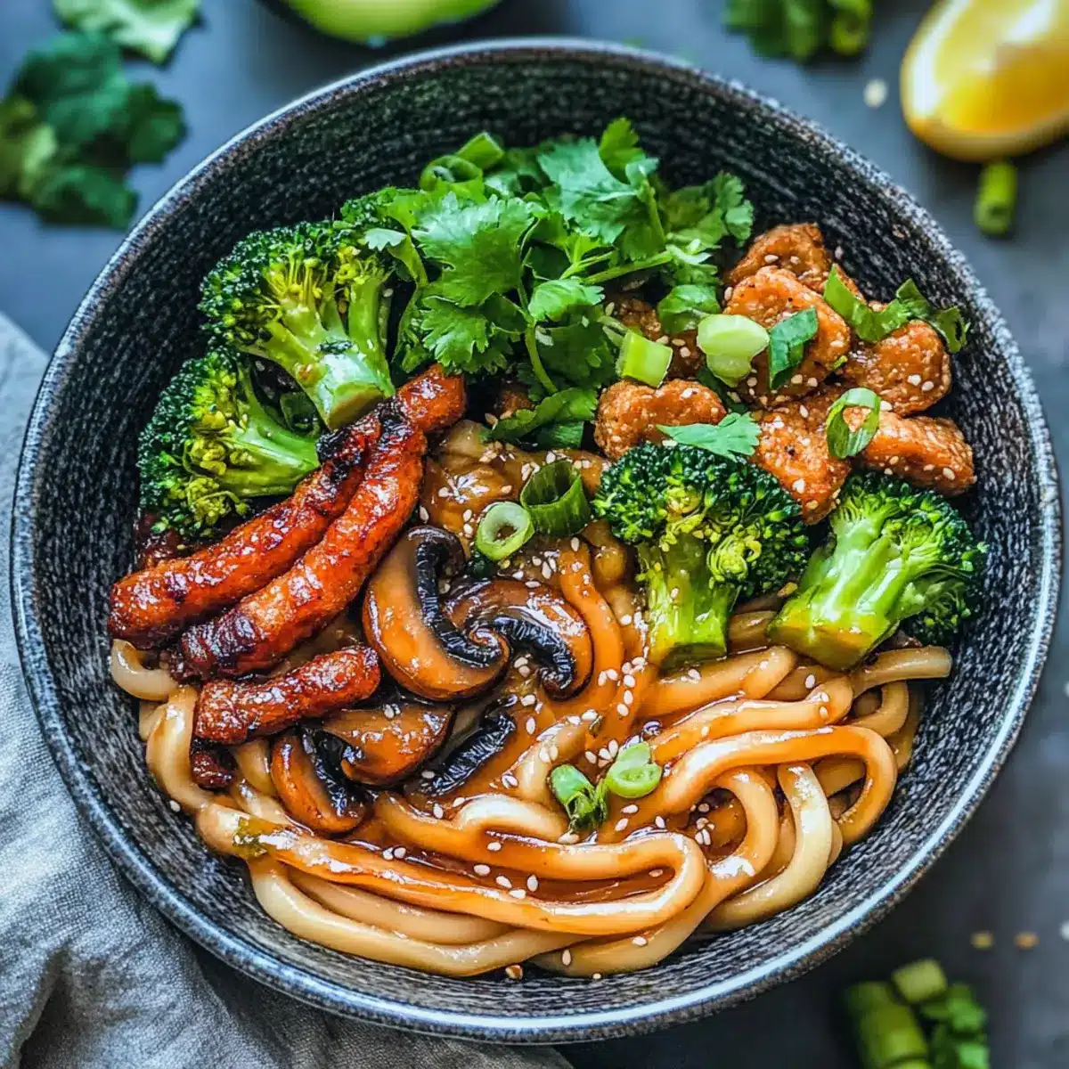 Udon Noodle and Veggie Bowl
