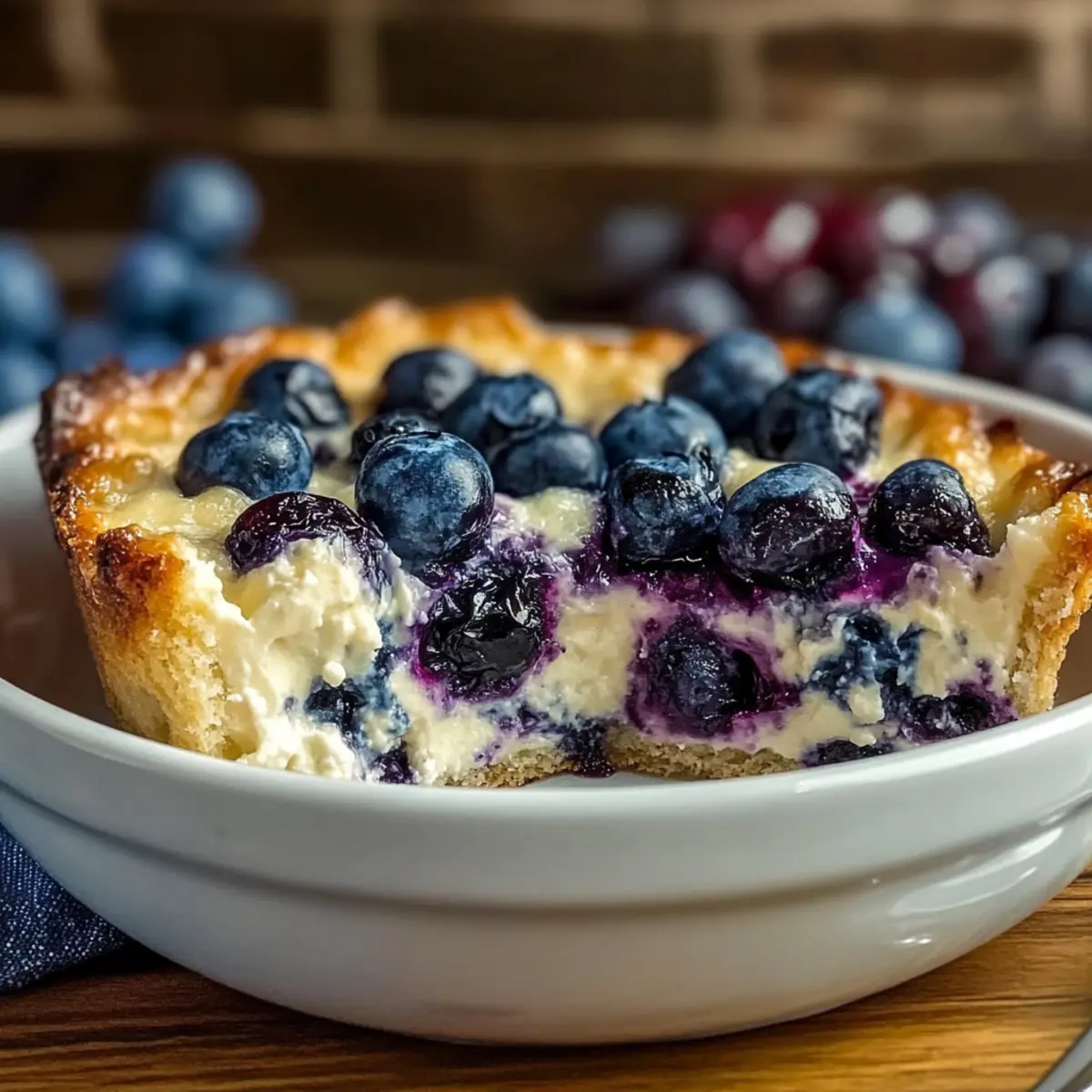 Blueberry Cottage Cheese Breakfast Bake