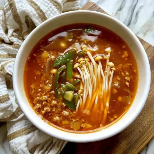 Tomato Enoki Mushroom Soup