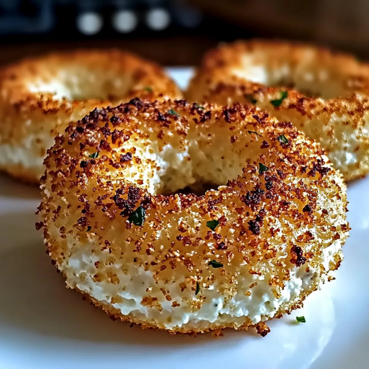 Garlic Parmesan Cottage Cheese Bagels