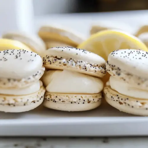 Lemon Poppy Seed Macarons