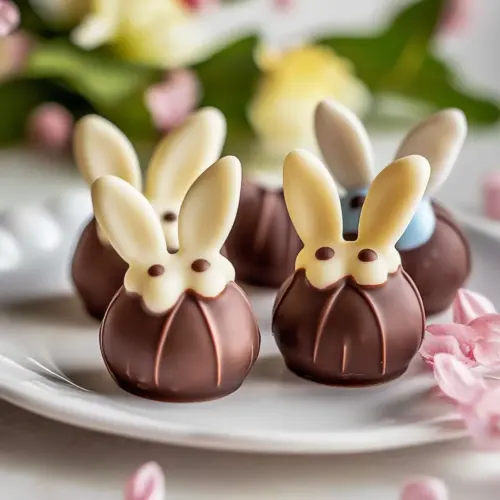 Bunny-Shaped Chocolate Truffles