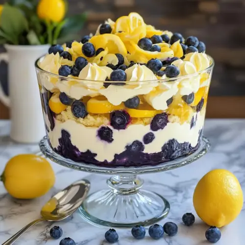 Easy Lemon Blueberry Trifle