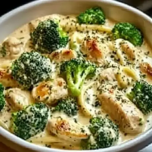 Slow Cooker Chicken Alfredo with Broccoli