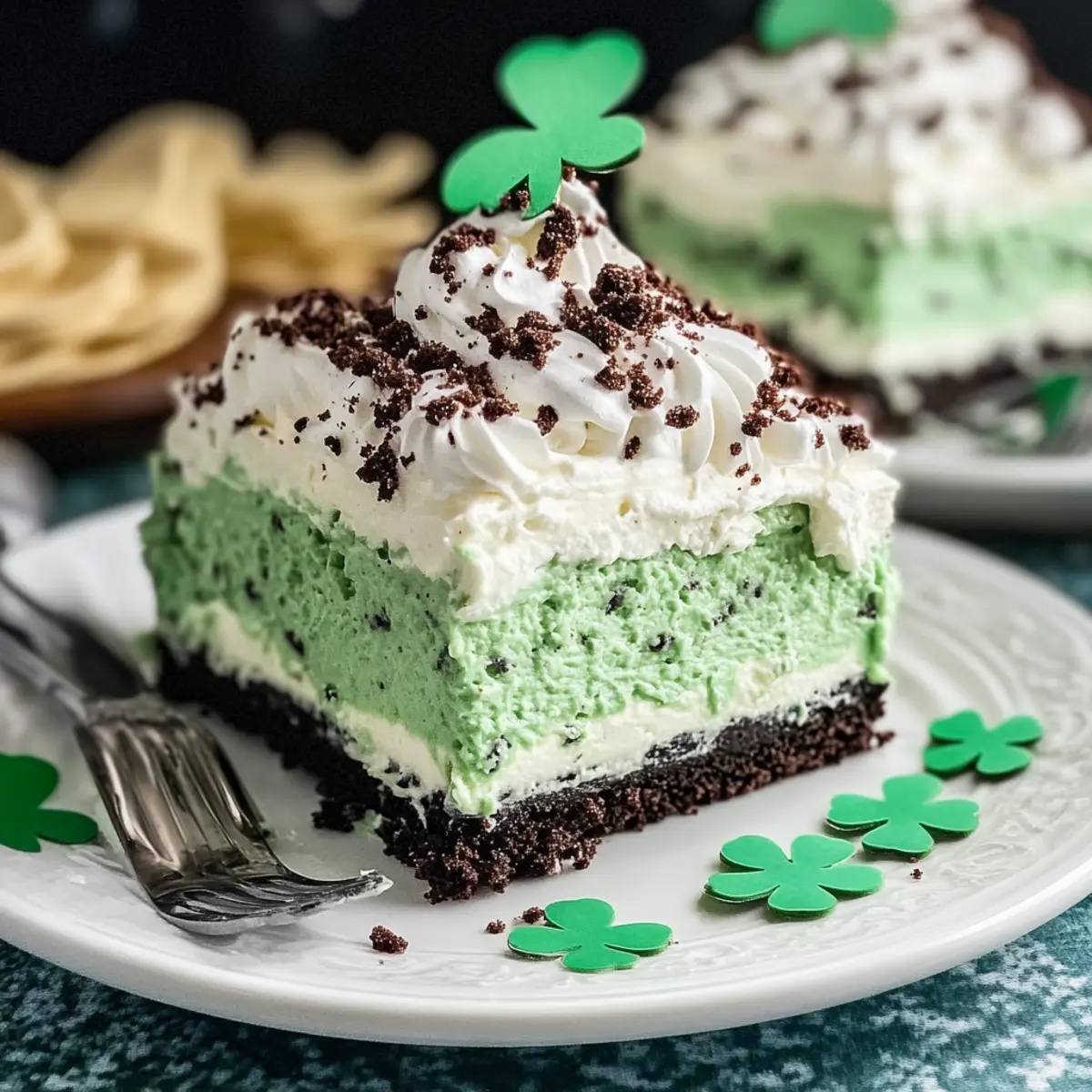 Shamrock Lasagna Creamy Mint Dessert