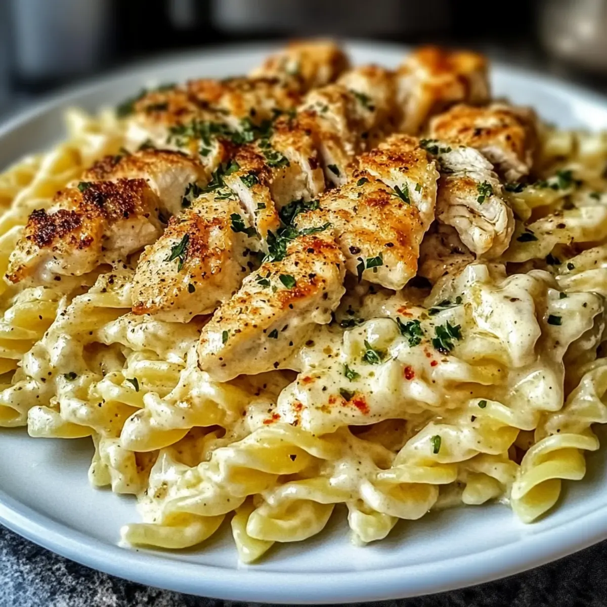 Creamy Chicken Garlic Parmesan Pasta