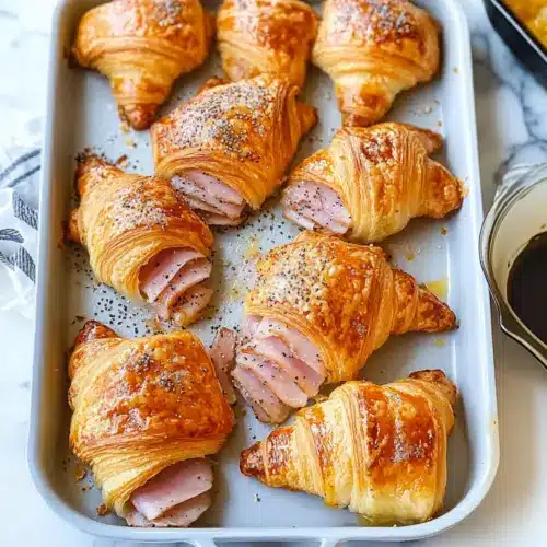Baked Ham and Cheese Croissants