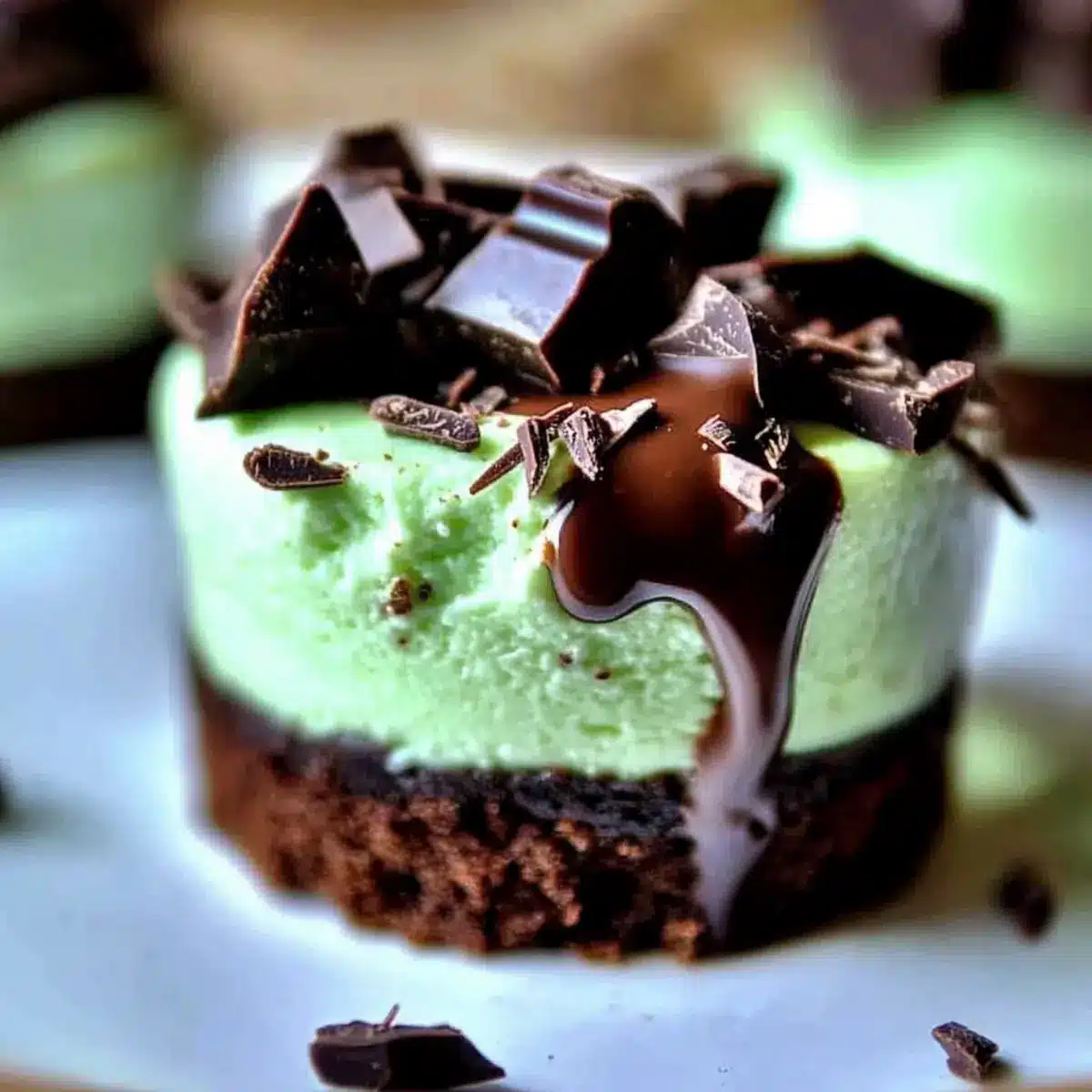 Andes Mint Mini Cheesecakes