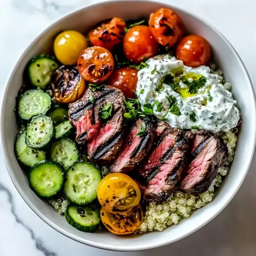Easy Mediterranean Steak Bowl Recipe