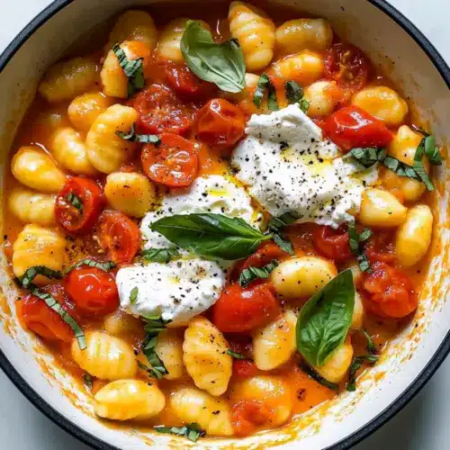 Creamy Tomato Gnocchi with Burrata
