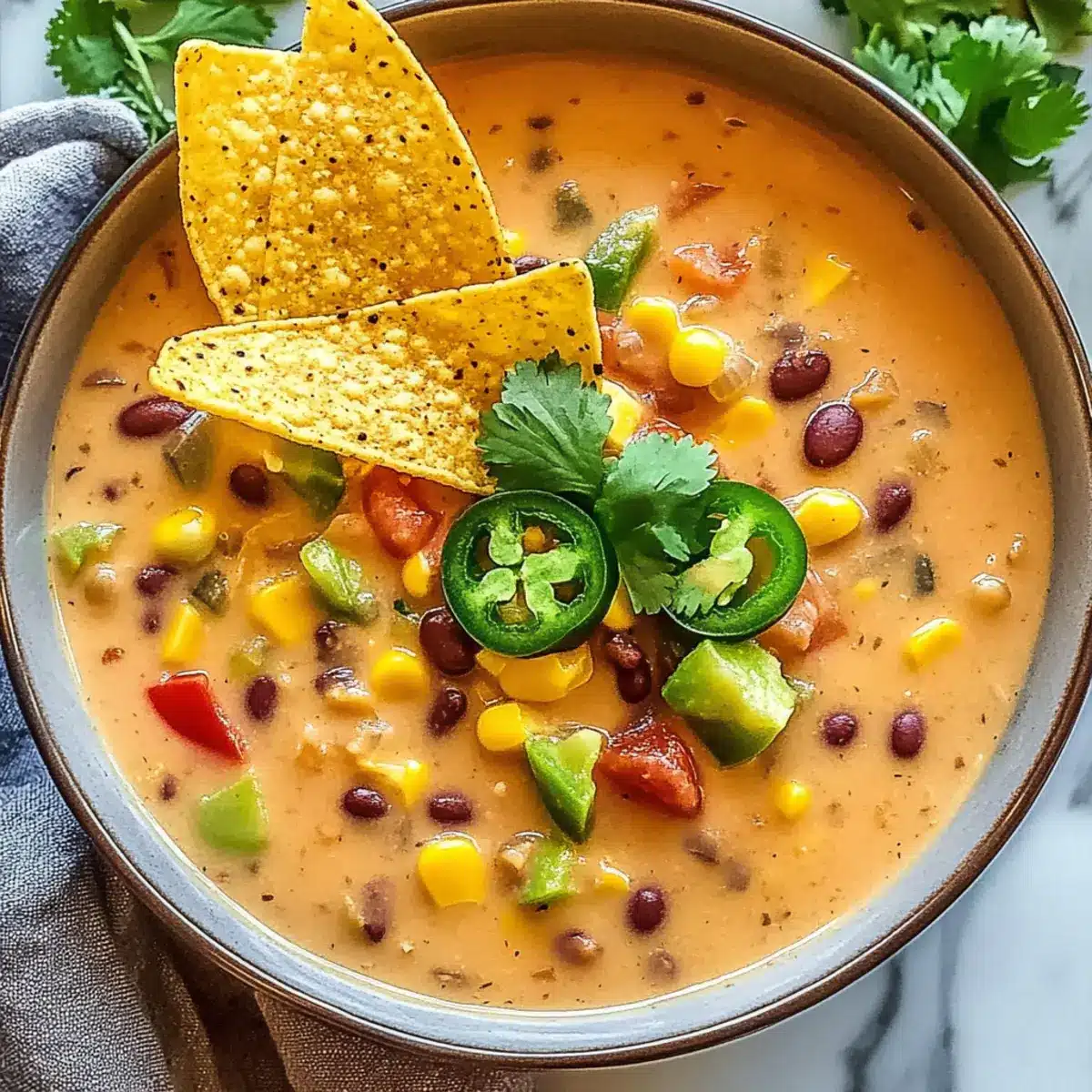 Crockpot Vegetarian Tortilla Soup