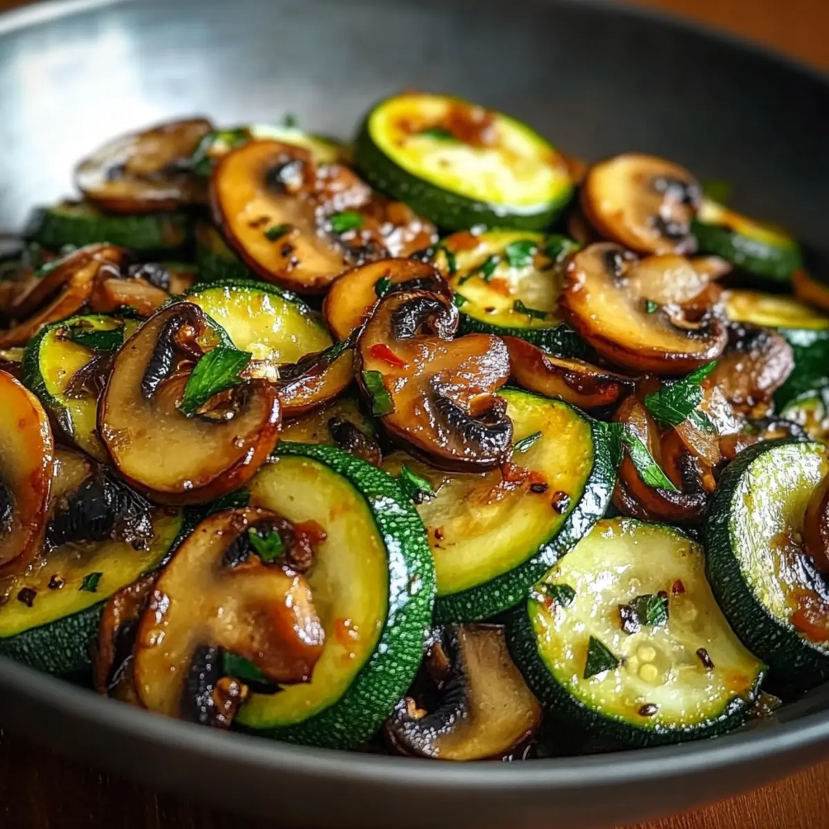Sauteed Zucchini Mushrooms And Onions
