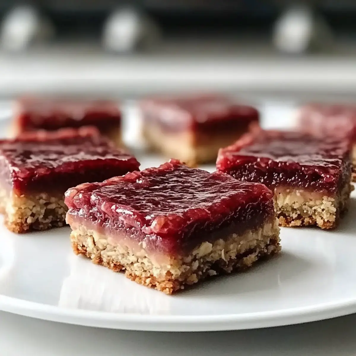 No Bake Rhubarb Cheesecake Squares