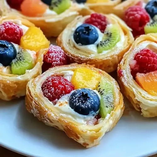 Cheesecake Fruit Salad Roll Ups