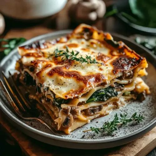 Mushroom And Spinach Lasagna Recipe