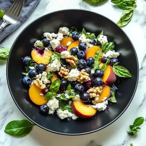 Blueberry Peach Feta Salad