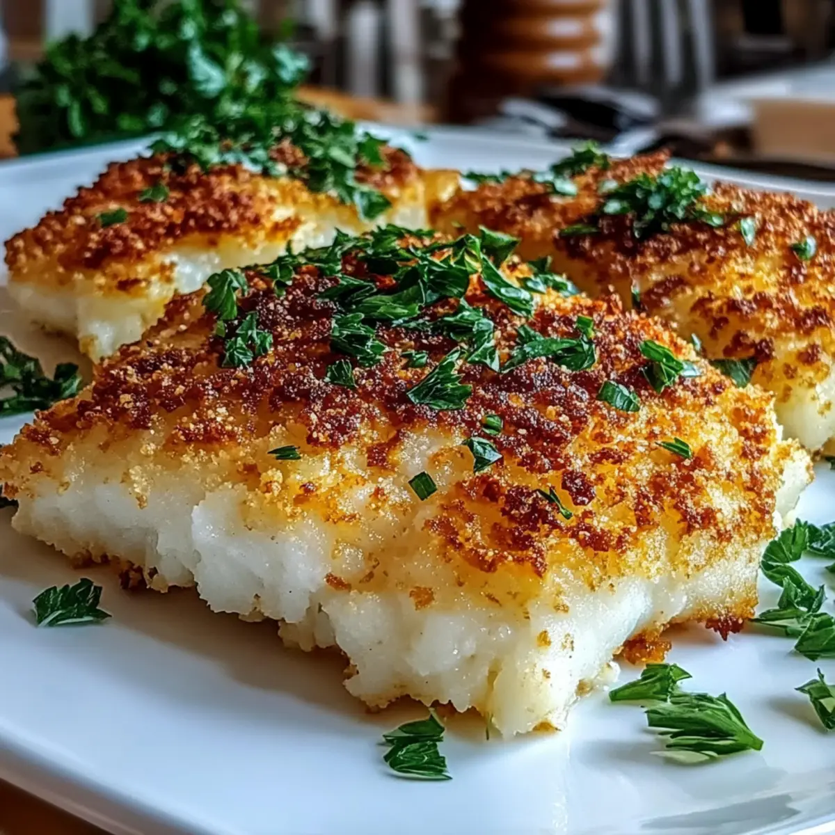 Crispy Parmesan Crusted Cod