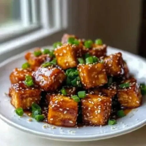 Crispy Honey Garlic Tofu
