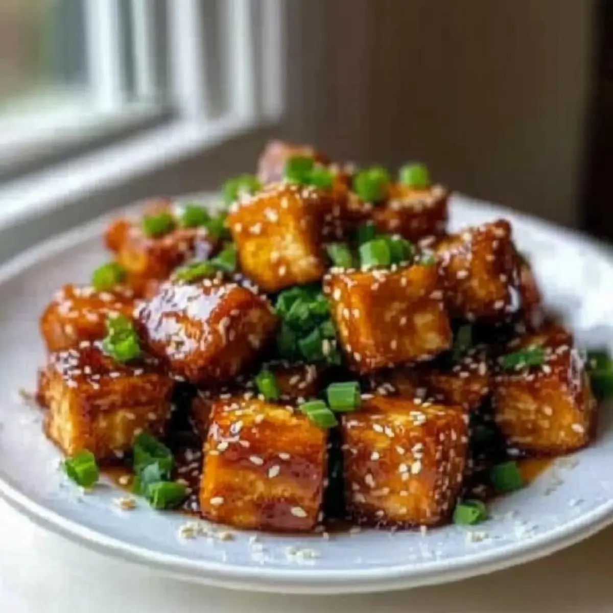 Crispy Honey Garlic Tofu