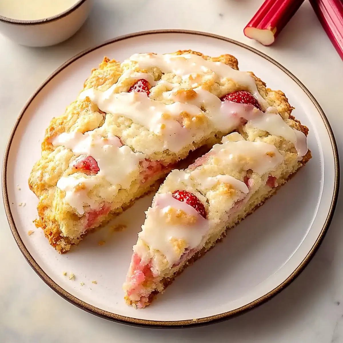 Strawberry Rhubarb Scones