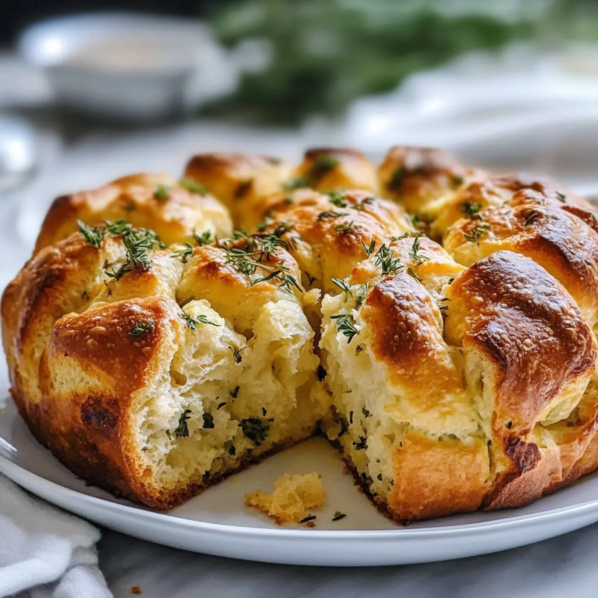 Gluten Free Herb Garlic Pull Apart Bread