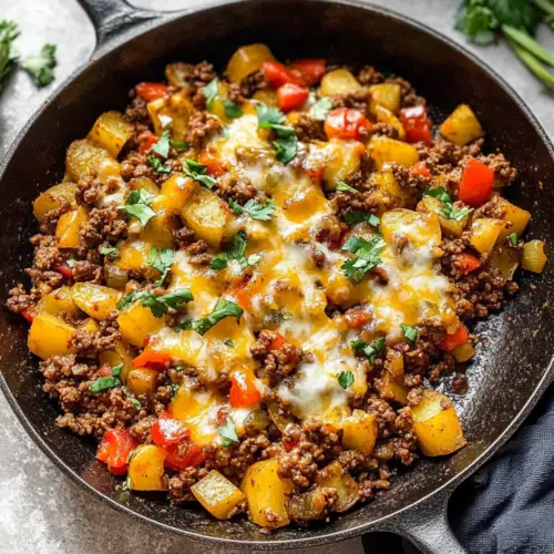 Mexican Ground Beef and Potato Skillet