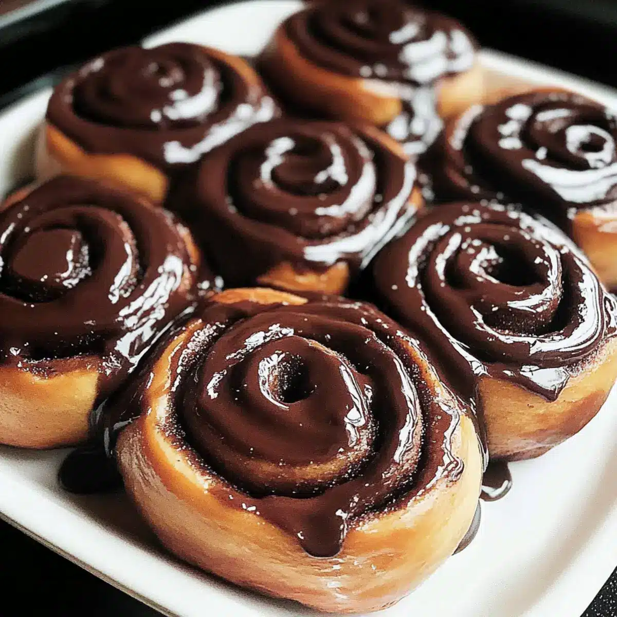 Soft chocolate Cinnamon Rolls