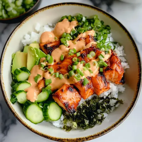 Spicy Salmon Sushi Rice Bowl
