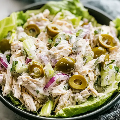 High Protein Pepperoncini Chicken Salad