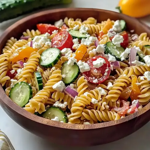 High Protein Greek Pasta Salad