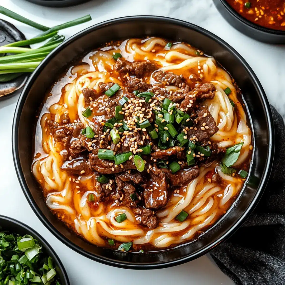 Spicy Korean Gochujang Beef Noodles