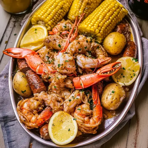 Cajun Seafood Boil with Garlic Butter Sauce