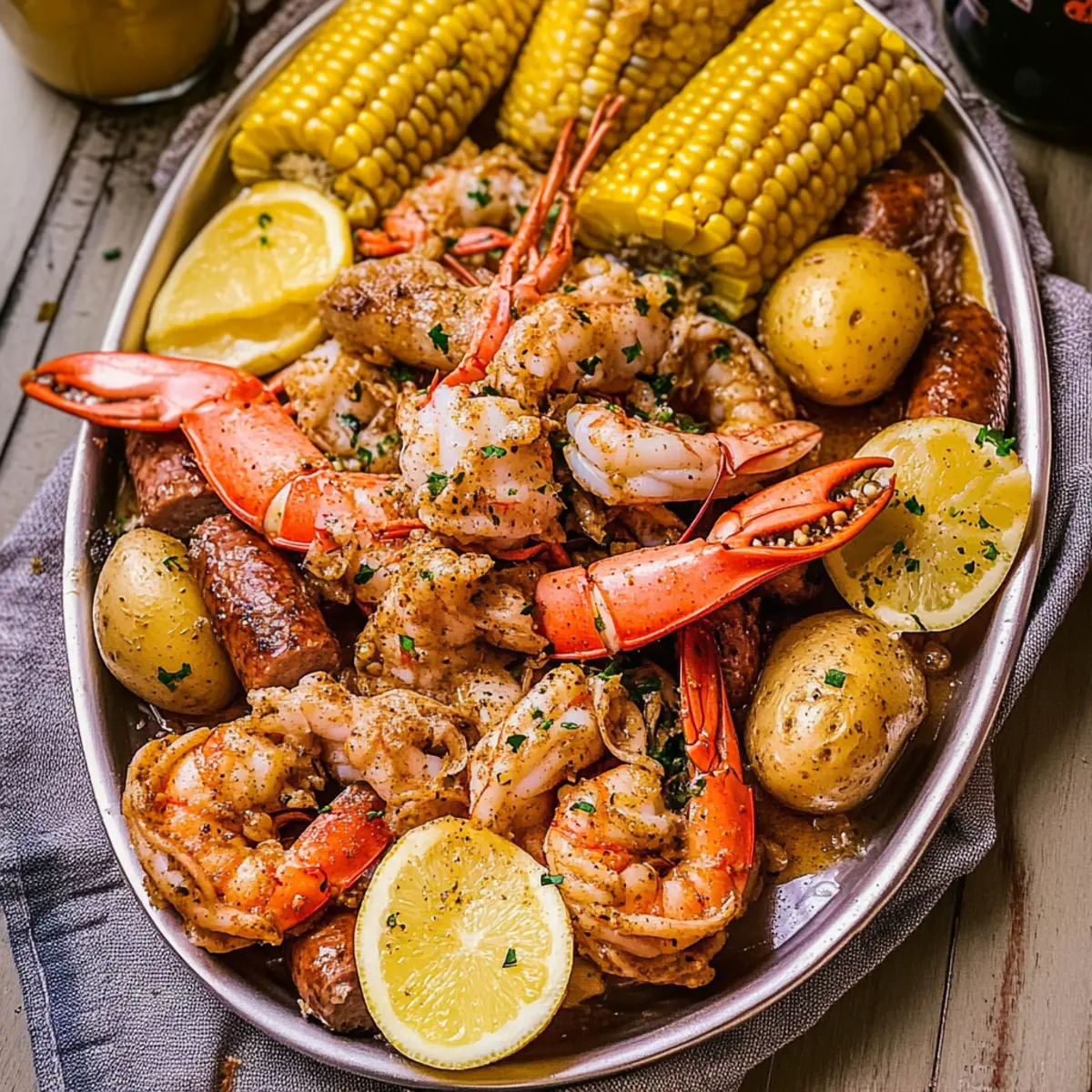 Cajun Seafood Boil with Garlic Butter Sauce