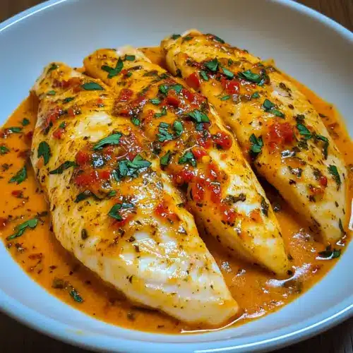 Tilapia in Roasted Pepper Sauce