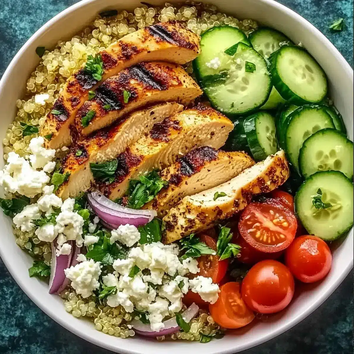 Mediterranean Lemon Chicken Bowls