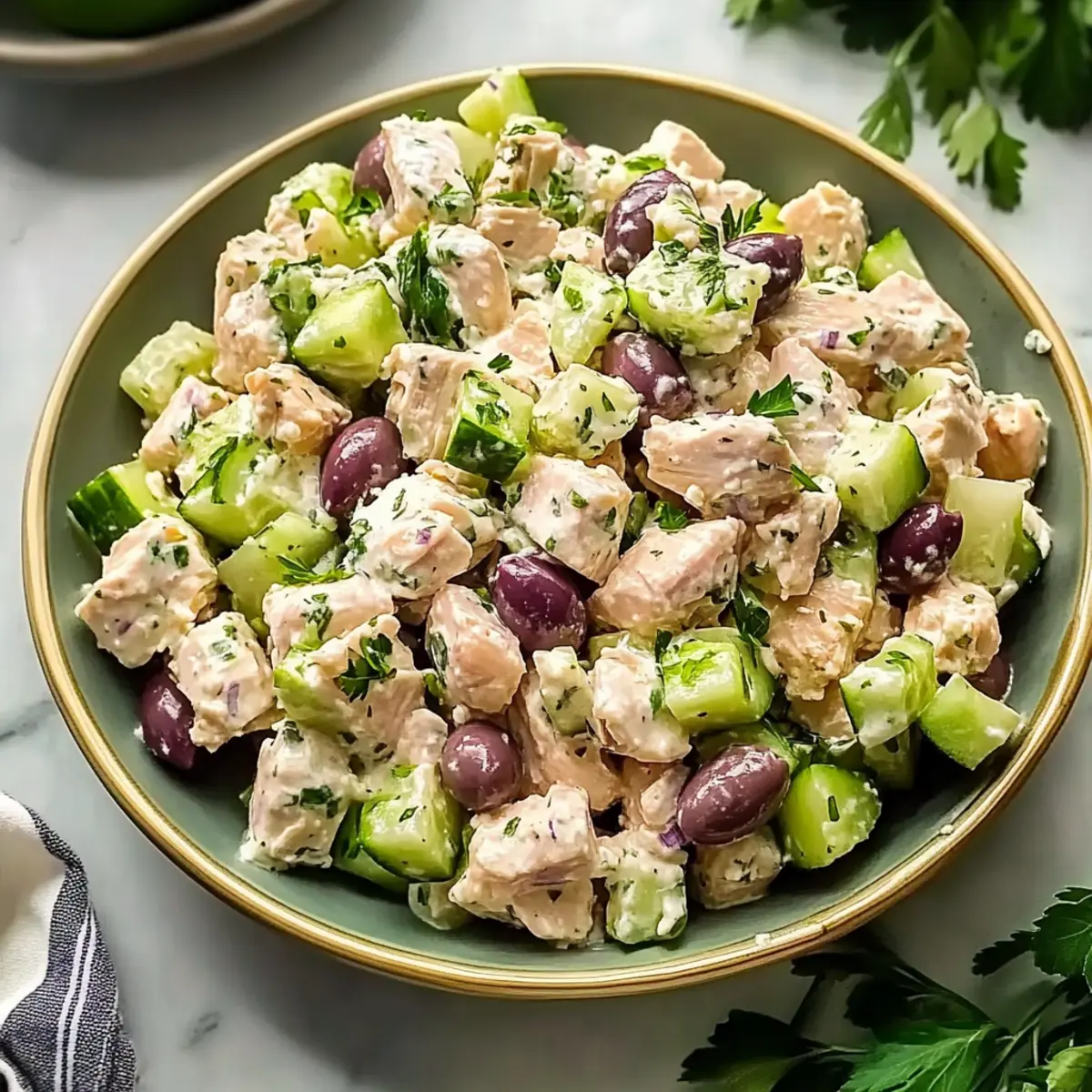 High Protein Mediterranean Chicken Salad