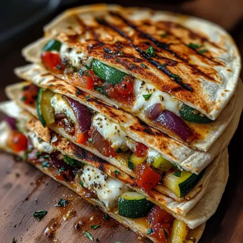 Grilled Mediterranean Veggie Quesadillas