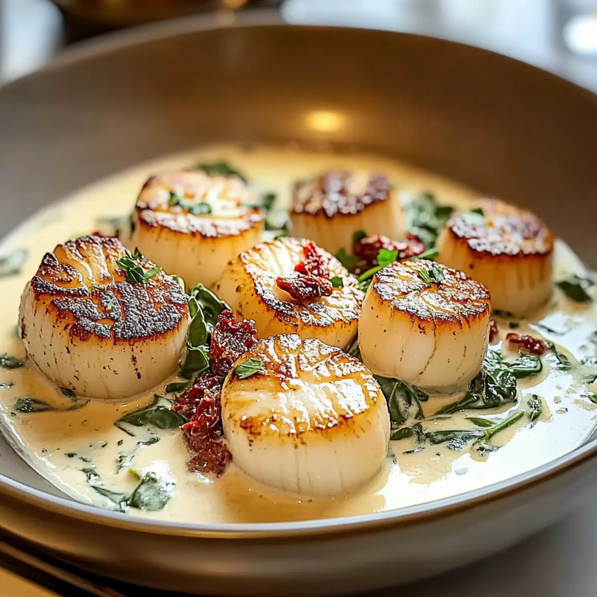Creamy Tuscan Scallops