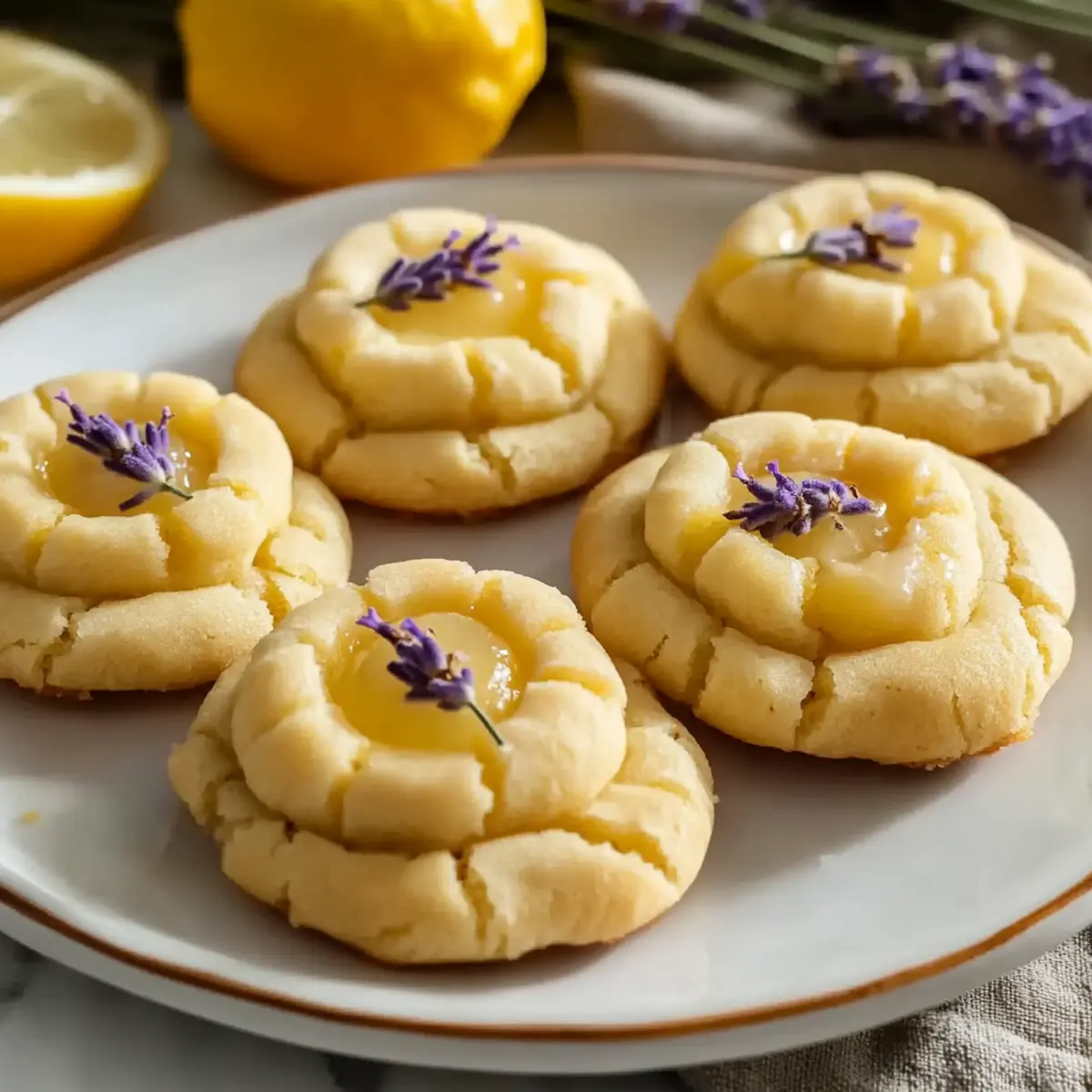 Lemon Lavender Thumbprint Cookies