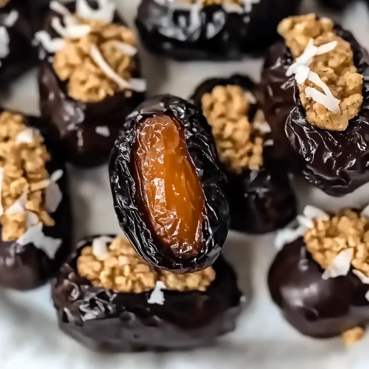 Samoa Cookie Stuffed Dates
