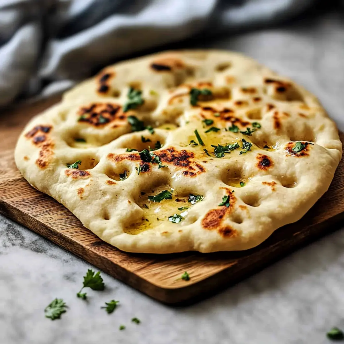 Easy Garlic Naan Bread